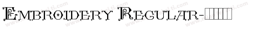 Embroidery Regular字体转换